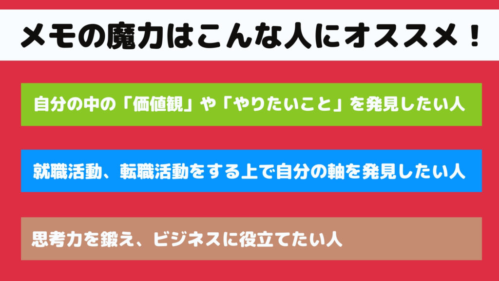 メモの魔力はこんな方にオスス